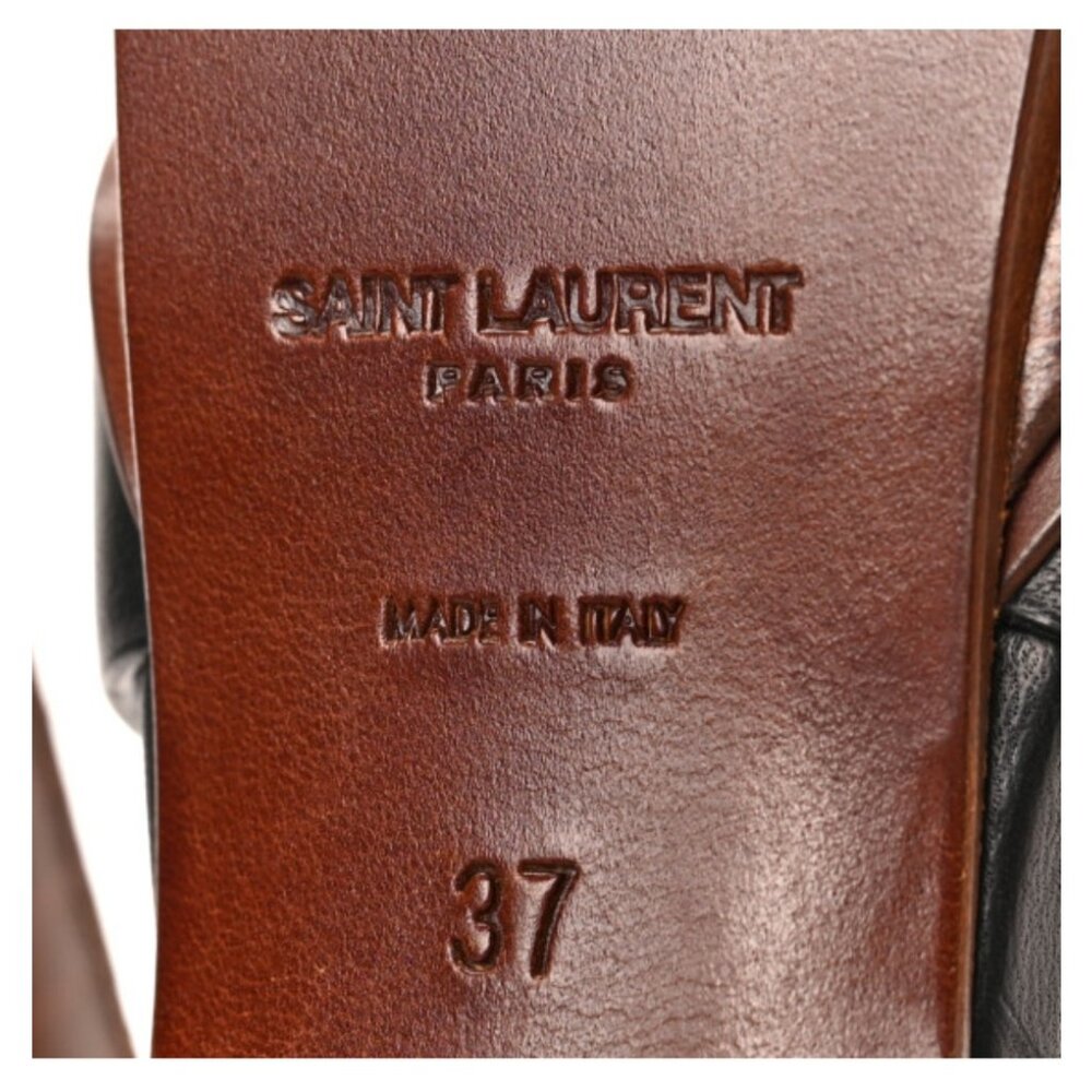 Yves Saint Laurent Calfskin Tribute 105 Platform Heels - Picture 2 of 7